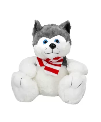 1030 Oturan Husky Atkılı Köpek 30 Cm