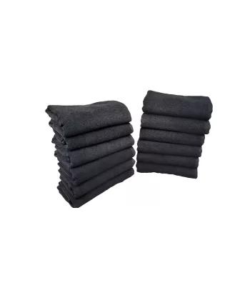 12li Paket Boya Tutmayan Mikrofiber El Yüz Spor Kuaför Havlusu 50X90 Cm