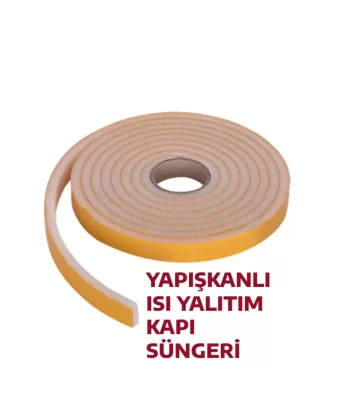 3 Metre Yapışkanlı Kapı Bandı Isı Yalıtım Süngeri