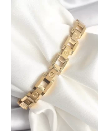 316L Çelik Gold Renk Unisex Bileklik