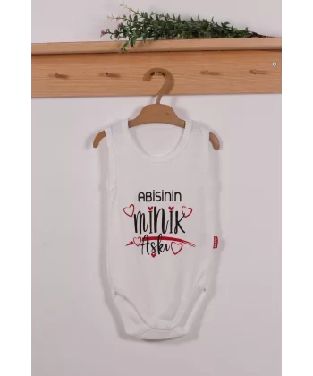 Abisinin Minik Aşkı Desenli Askılı Unisex Body