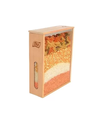 Ahşap Saklama Kabı Woodbox Bakliyat Organizer 1.7 Lt