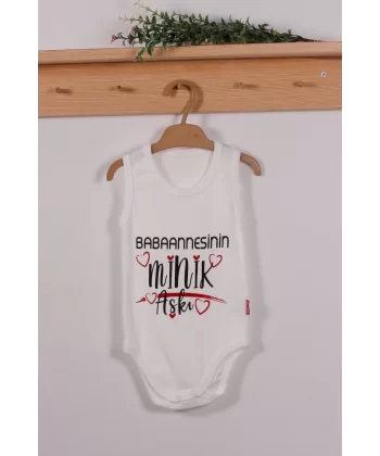 Annennesinin Minik Aşkı Desenli Askılı Unisex Body