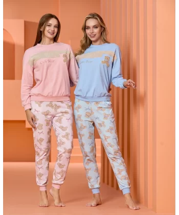 Aqua 25025 Sevimli Baskı Detay Pijama Takım