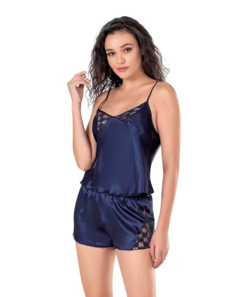 Arias Closet Somon Saten Babydoll Şort Takımı