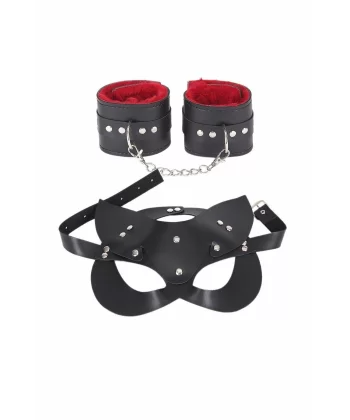 Arias Closet Maske Ve Kelepçe Deri Harness Özel Set