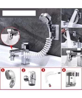 Ayarlanabilir Hortumlu Hareketli Banyo Mutfak Lavabo Musluk Duş Başlığı