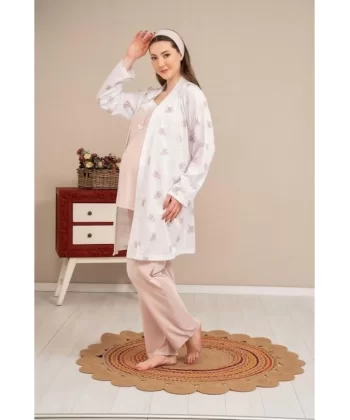 Ba-Ha 4521 Sabahlıklı Lohusa Pijama Takımı