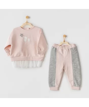 Ballerina 2li Bebe Takım Pink Grey