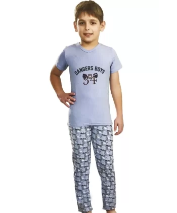 Baskılı Erkek Çocuk Pijama Takımı 7321