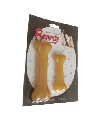 Benny Köpek Oyuncağı İkili Kemik 9 cm-14 cm Sarı