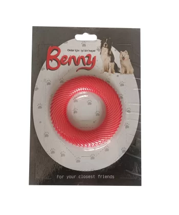 Benny Köpek Oyuncağı Yuvarlak 9,5 cm Kırmızı