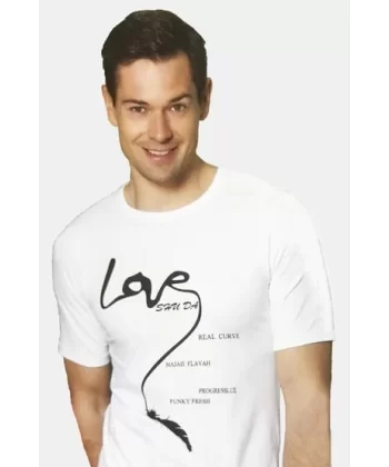 Berrak Erkek Love Baskılı T Shirt 1037