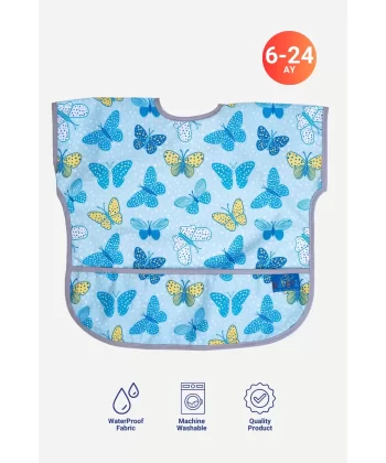 Butterfly Kolsuz Sıvı Geçirmez Aktivite Ve Mama Önlüğü 6-24 Ay