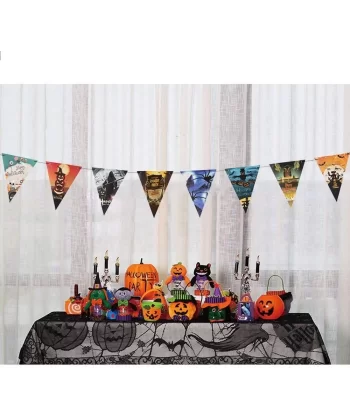 Cadılar Bayramı Halloween Flama Bayrak Banner Süs 8 Li 3 Metre