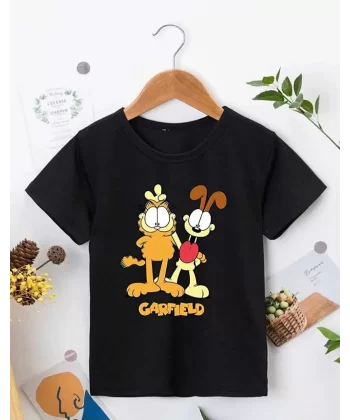 Çocuk Unisex Baskılı T-Shirt - Siyah