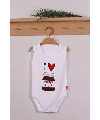 Daddys Cikolata Desenli Askılı Unisex Body