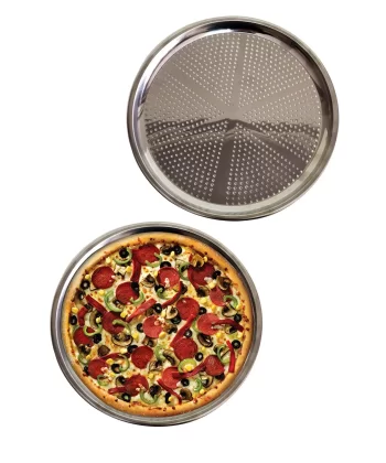 Delikli Çelik Pizza Ve Lahmacun Tepsisi Orta Boy -32  Cm