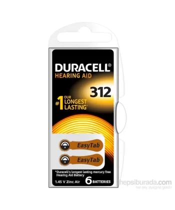 Duracell 312 Numara 6 Lı İşitme Cihazı Pili