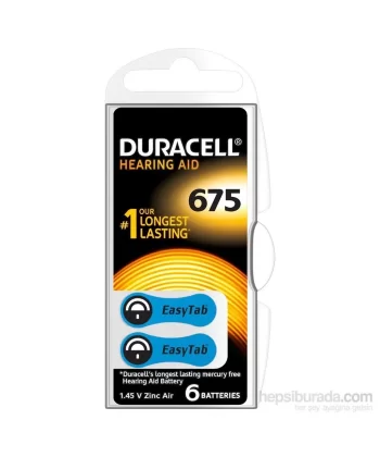 Duracell 675 Numara 6 Lı İşitme Cihazı Pili