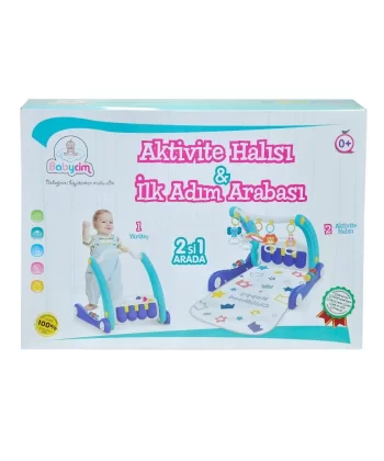 E0633 Aktivite Halısı İlk Adım Arabası Mavi