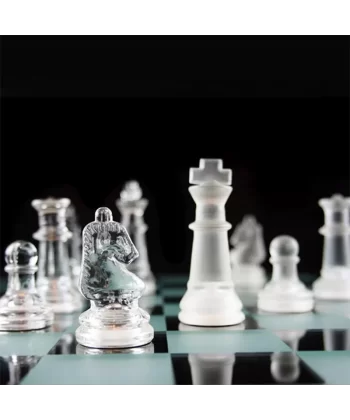 Glass Chess Cam Satranç Takımı (35 Cm X 35 Cm)