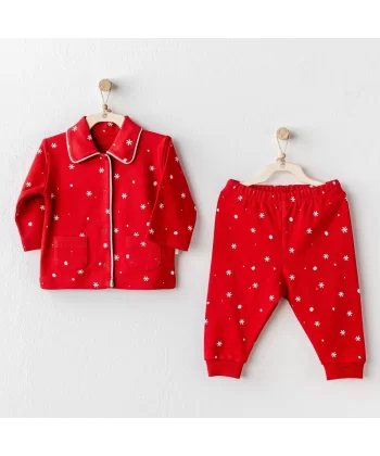 Happy Newyear Bebek Pijama Takım Red