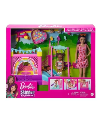 Hhb67 Barbie  Bebek Bakıcısı Skipper Oyun Evi Seti