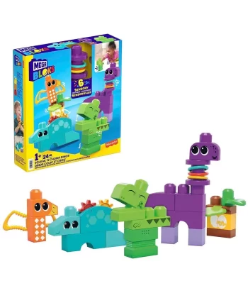 Hkn43 Mega Bloks Sesli Ve Hareketli Dinozorlar 24 Parça +1 Yaş