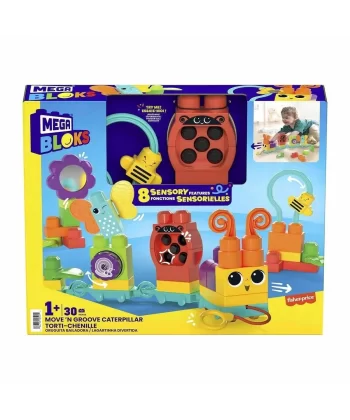 Hkn44 Mega Bloks® Hareketli Duyusal Gelişim Tırtılı 30 Parça +1 Yaş