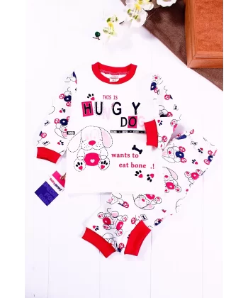 Hungry Desenli Kız Çocuk Pijama Takımı