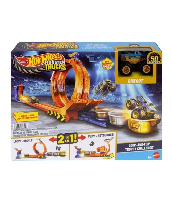 Jbx64 Hot Wheels Monster Trucks Döngü Ve Takla Bigfoot Oyun Parkuru