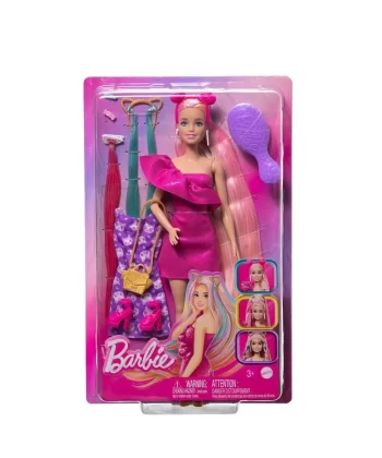 Jdc85 Barbie Upuzun Muhteşem Saçlı Bebekler Pembe Saçlı Bebek