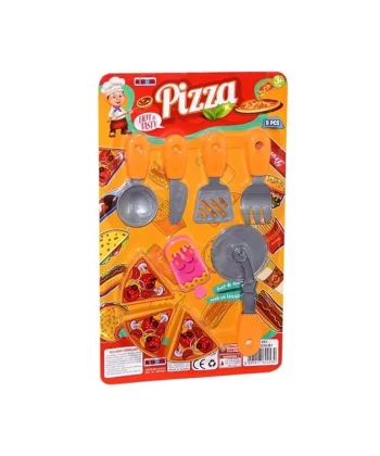 Küçük Pizza Oyuncak Seti 40x25 cm 9 parça