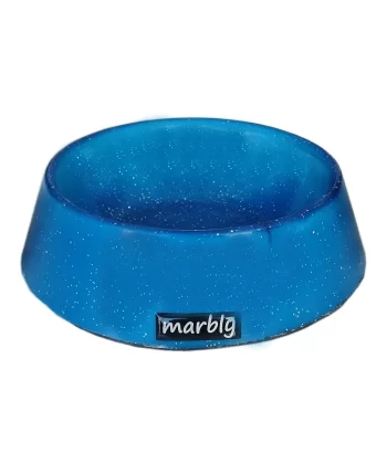 Marbly Mavi Galaxy Mermerit Köpek Mama Su Kabı 1000 ml