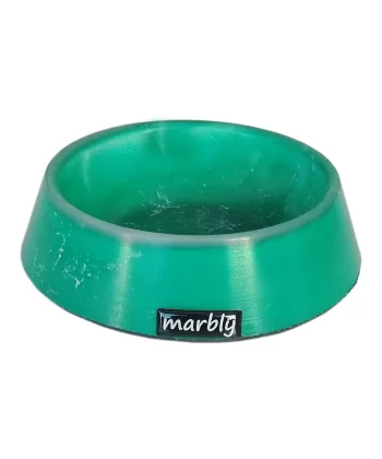 Marbly Yeşil Dalgalı Mermerit Kedi Köpek Mama Su Kabı 235 ml