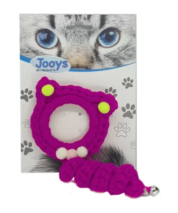 Markapet Jooys Zilli Kedi Örgü İpi 15 cm Pembe