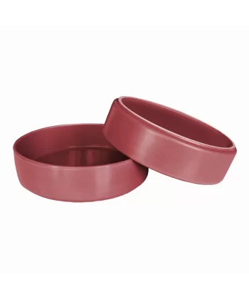 Markapet Seramik Köpek Mama Su Kabı 1400 ml 20 Cm Bordo