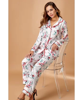 Nurteks 5654 Bayan Saten Pijama Takımı