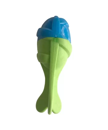 Playfull Sağlam Plastik Sesli Balık Köpek Oyuncağı 13 x 5 cm Mavi Yeşil