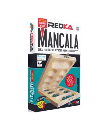 Redka Ahşap Kapaklı Mancala Strateji Oyunu