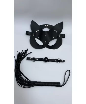 Siyah ,Maske,Ağız Topu,Maske 3Lü Set 800227