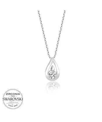 Swarovski Taşlı Gümüş Damla Bayan Kolye