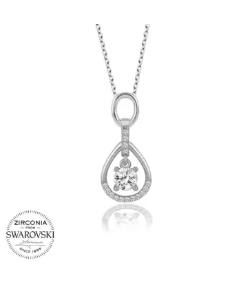 Swarovski Taşlı Gümüş Tektaş Bayan Kolye