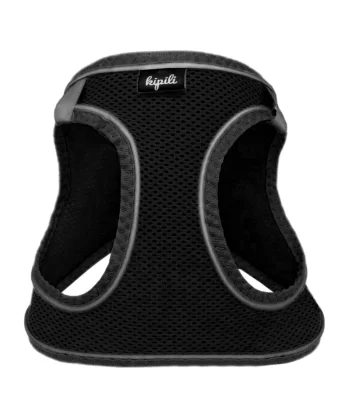 Üç Kilitli Sportif Kedi Köpek Göğüs Tasması 20-24 cm XXX-Small Siyah