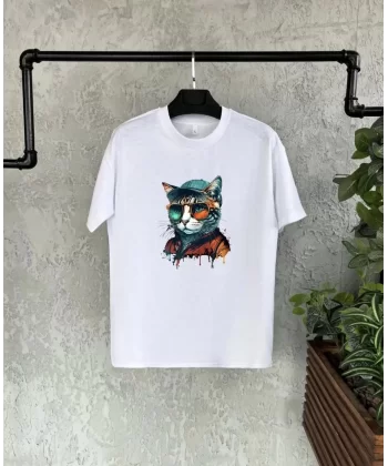 Unisex Çocuk Baskılı T-Shirt - Beyaz