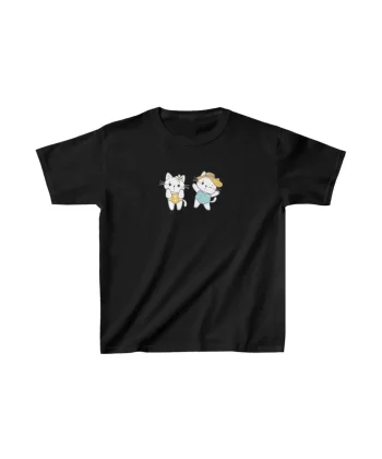 Unisex Çocuk Baskılı T-Shirt - Siyah