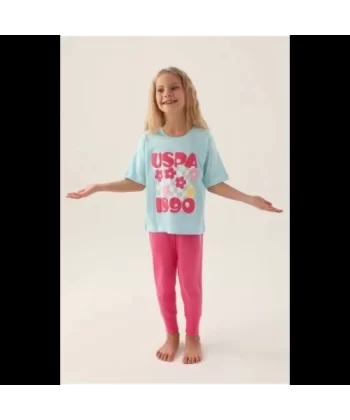 U.S. Polo Assn 1812-G Kız Çocuk Pijama Takımı