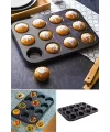 12 Bölmeli Metal Yapışmaz Muffin Kek Kalıbı