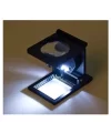 28x28 Mm Katlanır Sayaçlı Metal Lüp, 2 Led Işıklı Büyüteç Tekstil Th9005a